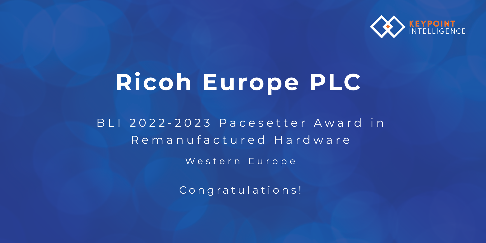 Ricoh reconhecida com o prémio BLI Pacesetter pela sua excelência em hardware recondicionado 